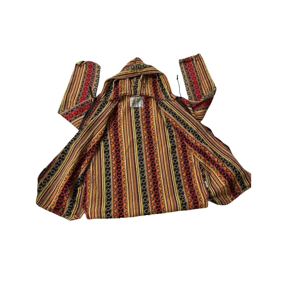 Sunshine Joy Est 2002 Woman Hoodie Size S Multicolor Stripe Y2K Hippie Bohemian - Picture 3 of 7